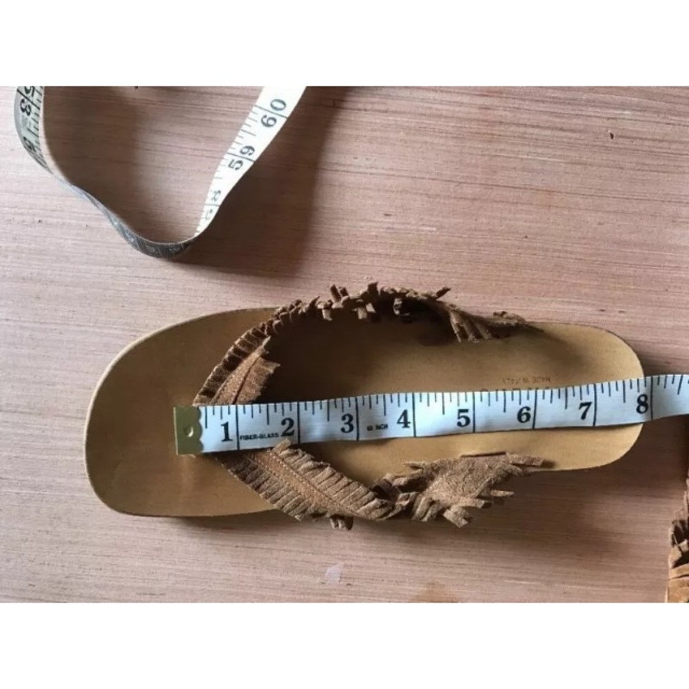 (C26) NEW Fringed Leather thong sandals BAKERS